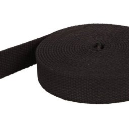 Picture of 50m roll webbing made of cotton, color: black, 28mm wide