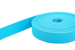 Picture of 10m PP webbing - 10mm width - 1,4mm thick - turquoise (UV)