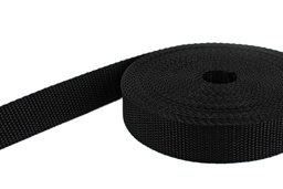 Picture of 10m PP webbing - 10mm width - 1,4mm thick - black (UV)