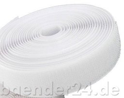 Picture of 25m Hakenband - 20mm breit - Farbe: weiß - zum Aufnähen