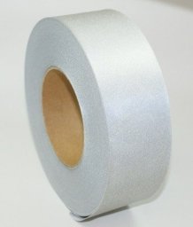 Picture of 5m Reflektierendes Band / Reflektorband 50mm breit - silber - zum Aufnähen