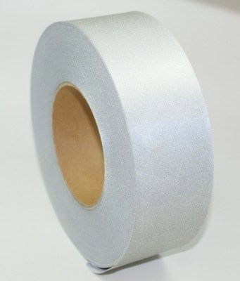 Picture of 5m Reflektierendes Band / Reflektorband 50mm breit - silber - zum Aufnähen