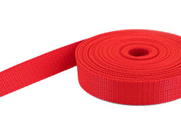 Picture of 50m PP webbing - 10mm width - 1,4mm thick - red (UV)