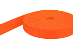 Picture of 10m PP webbing - 25mm width - 2mm thick - orange (UV)