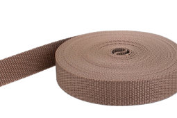 Picture of 10m PP webbing - 40mm width - 1,4mm thick - light brown (UV)