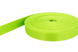 Picture of 10m PP webbing - 25mm width - 2mm thick - lime (UV)