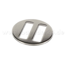 Picture of sliding buckle for halter, nickel plated, for 25mm wide webbing, 10 pieces
