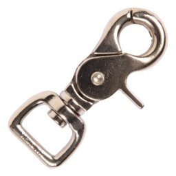 Picture of 6,5cm long scissor carabiner made of zinc die casting, for 15mm wide webbing - 10 pieces