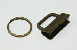 Picture of clamp lock for key fob, for 30mm wide webbing - antique - 1 piece