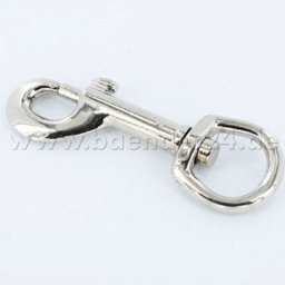 Picture of bolt carabiner 8,4cm long - zinc die casting - with rotatable, round swivel - 50 pieces