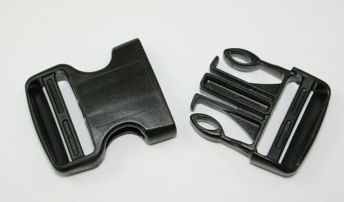 Picture of buckles made of acetal for 40mm wide webbing - adjustable from both sides - 1 piece