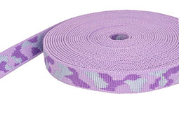 Picture of 10m 3-farbiges Gurtband, flieder/ lila/ silber, 20mm breit