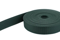 Picture of 10m PP webbing - 30mm width - 1,4mm thick - dark green (UV)