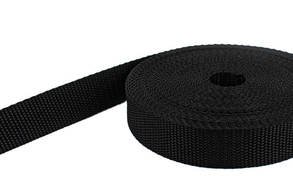 Picture of 50m PP webbing - 15mm width - 1,4mm thick - black (UV)