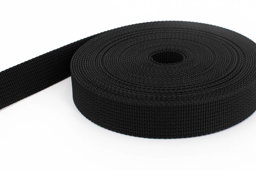 Picture of 50m PP webbing - 25mm width - 1,8mm thick - black (UV)