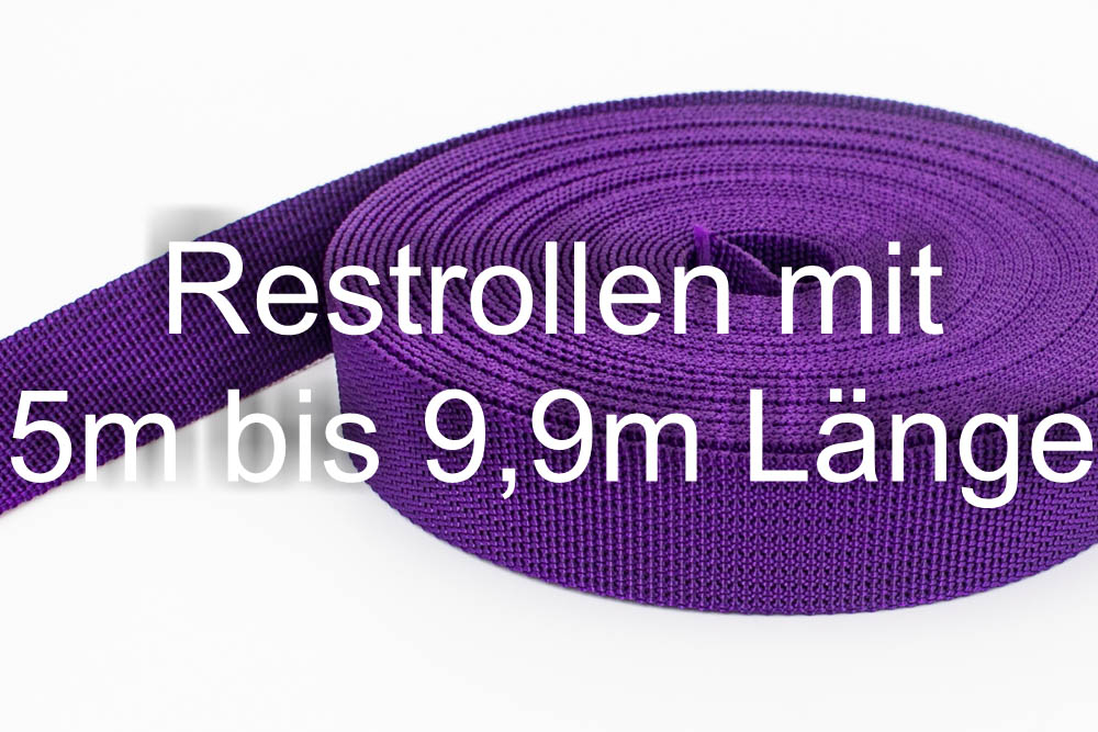 Picture of Restpostenbox 20mm breites PP-Gurtband 1,8mm stark, 25m - lila (UV)