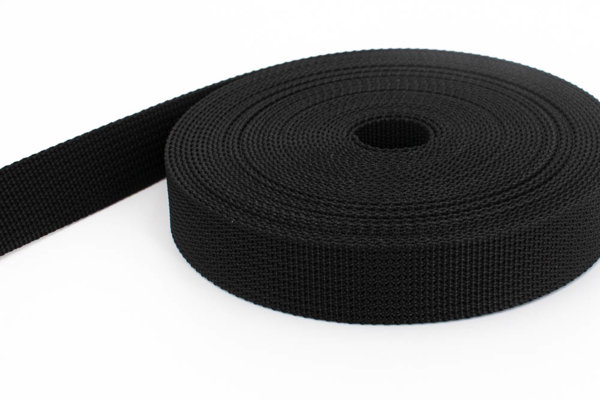 Picture of 50m PP webbing - 30mm width - 1,8mm thick - black (UV)