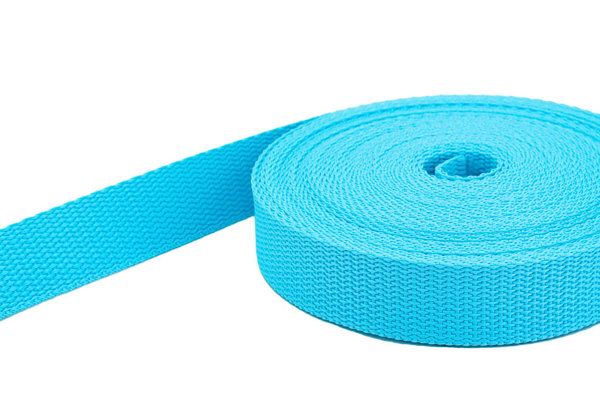 Picture of 50m PP webbing - 20mm width - 1,4mm thick - turqouise (UV)