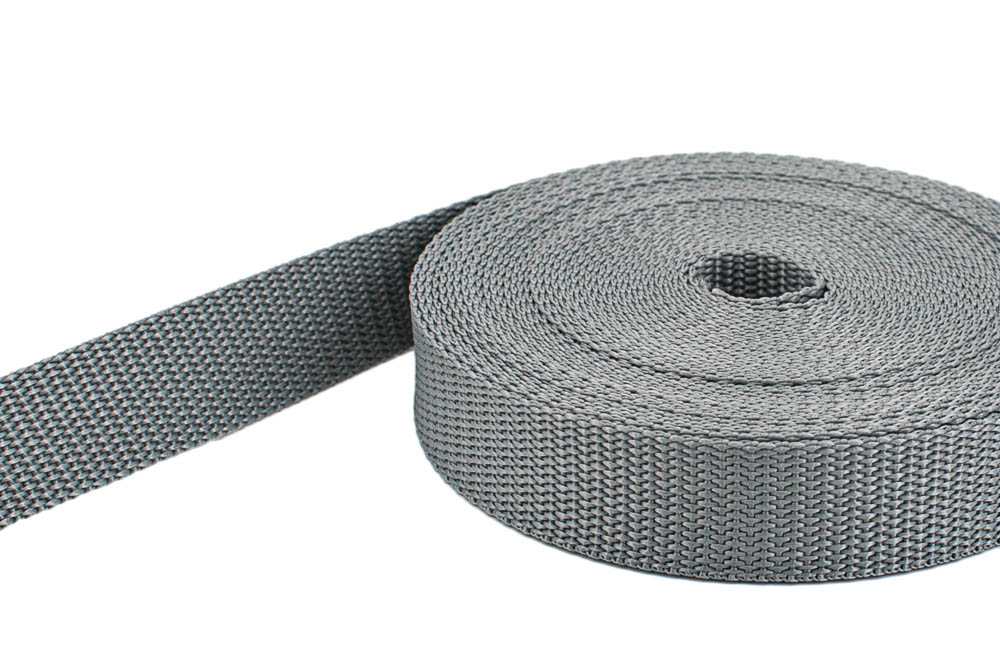 Picture of 10m PP Gurtband - 20mm breit - 1,4mm stark - grau (UV)