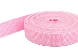 Picture of 10m PP Gurtband - 20mm breit - 1,4mm stark - rosa (UV)