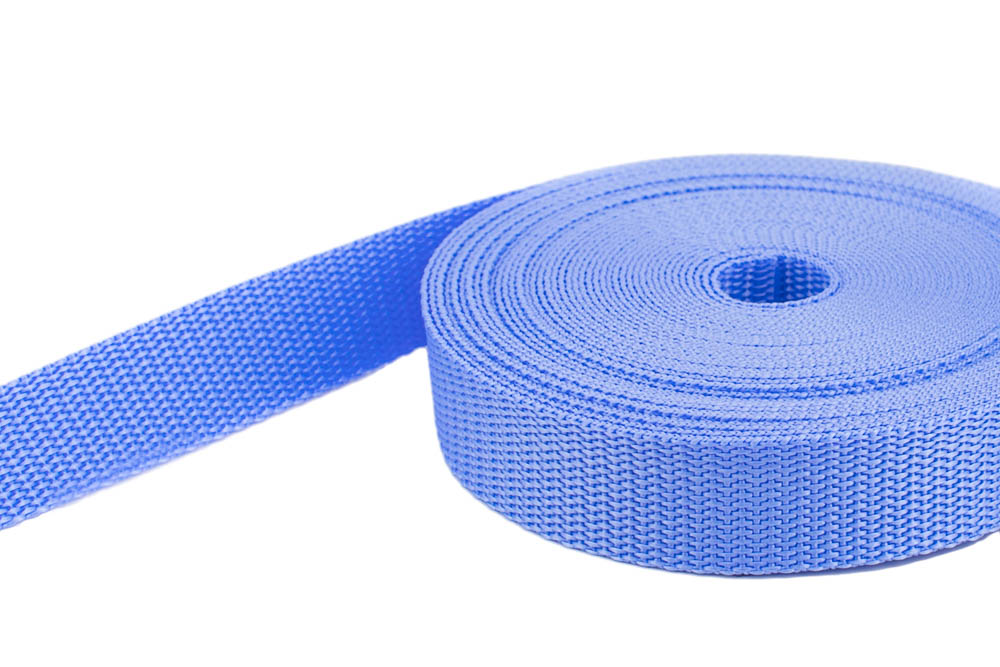 Picture of 10m PP Gurtband - 25mm breit - 1,4mm stark - hellblau (UV)