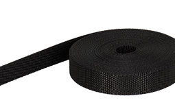 Picture of 50m Gurtband aus Polyamid, 1,3mm dick, 25mm breit, schwarz