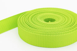 Picture of 10m PP webbing - 25mm width - 1,2mm thick - lime (UV)