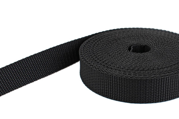 Picture of 50m PP webbing - 25mm width - 1,4mm thick - graphite (UV)