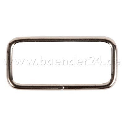 Picture of square ring - made of steel - nickel-plated - 25mm hole - 10 pieces