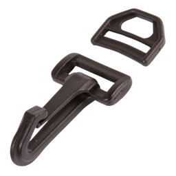 Picture of plastic carabiner, for 20mm wide webbing - black - 10 pieces