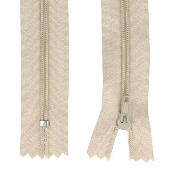 Picture of 25 zippers 3mm - 25cm long - color: nature