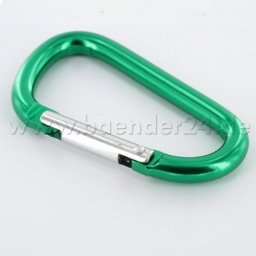 Picture of 1 key carabiner made of aluminum - 80mm long - color: green