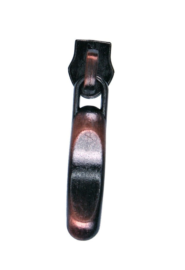 Picture of slider - color: copper / narrow Form - for 5mm zippers - 10 pieces