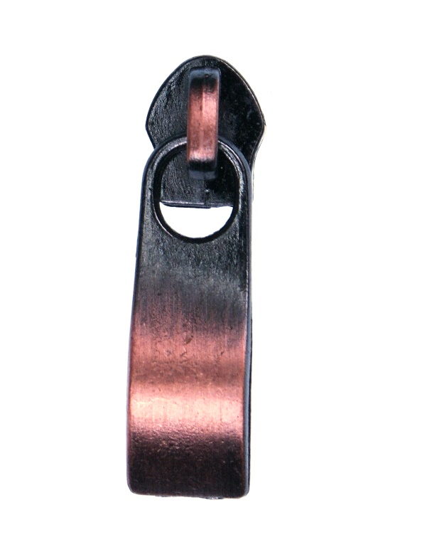Picture of slider - copper / wide form - for 5mm zippers - 10 pieces