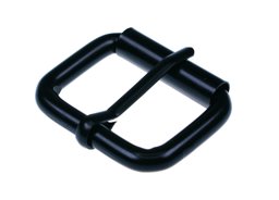 Picture of roll buckle made of round steel - black -  34 x 24 x 6mm - 10 pieces
