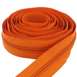Picture of 5m zipper, 3mm rail, color: orange
