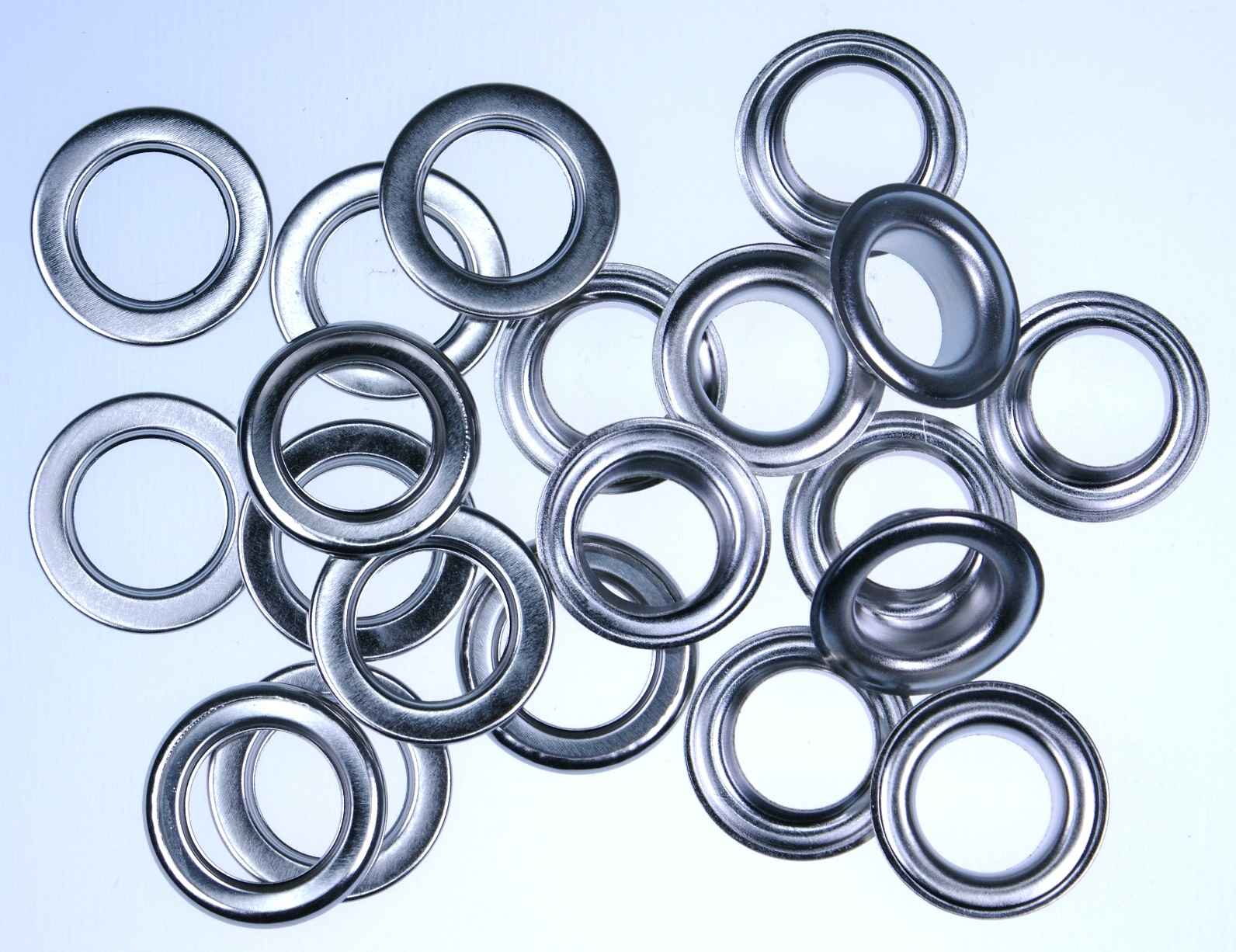 Picture of loops  with counterparts - 11mm - color: silver - 100 pieces