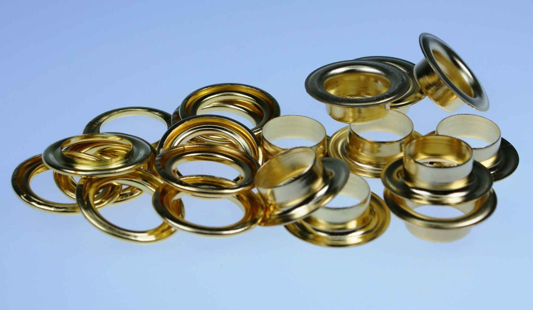 Picture of loops with counterparts- 11mm - color: gold - 10 pieces