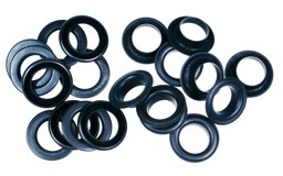 Picture of loops  with counterparts - 11mm - color: black-oxided - 100 pieces