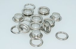 Picture of loops with counterparts - 5mm - color: silver - 10 pieces