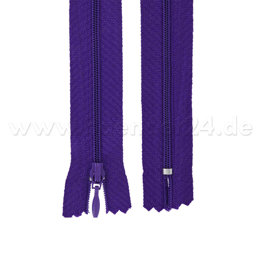 Picture of 25 zippers 3mm - 18cm long - color: purple with narrow slider *special offer*