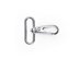 Picture of carabiner made of zinc die-casting - 5,4cm long - 38mm hole - 1 piece *NEW*