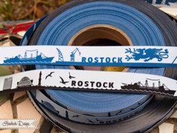 Picture of 1m SKYLINE webbing - 16mm wide - ROSTOCK black/white
