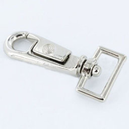 Picture of 5,9cm push snap hook wih rotatable, straight swirl, for 20mm webbing - 10 pieces
