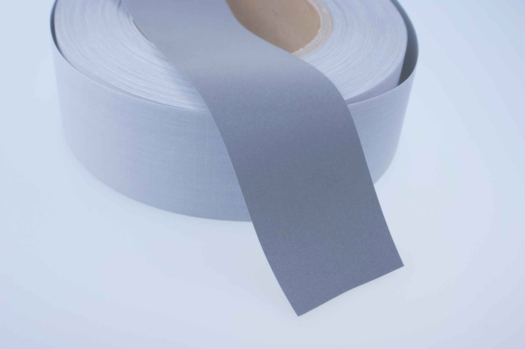 Picture of 50m reflective webbing 50mm wide - silver - for sewing on - certified as EN ISO 20471:2013