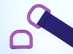 Picture of 25mm D-ring - purple transparent - 5 pieces