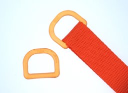 Picture of 25mm D-ring - orange transparent - 5 pieces