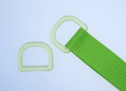 Picture of 30mm D-ring - lime transparent - 5 pieces