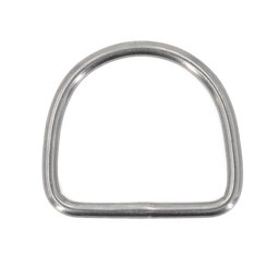 Picture of D-ring made of stainless steel, 20mm inner width, 3mm thick, 50 pieces