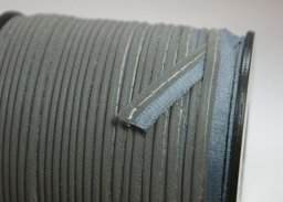 Picture of 5m reflective piping with grey fabric